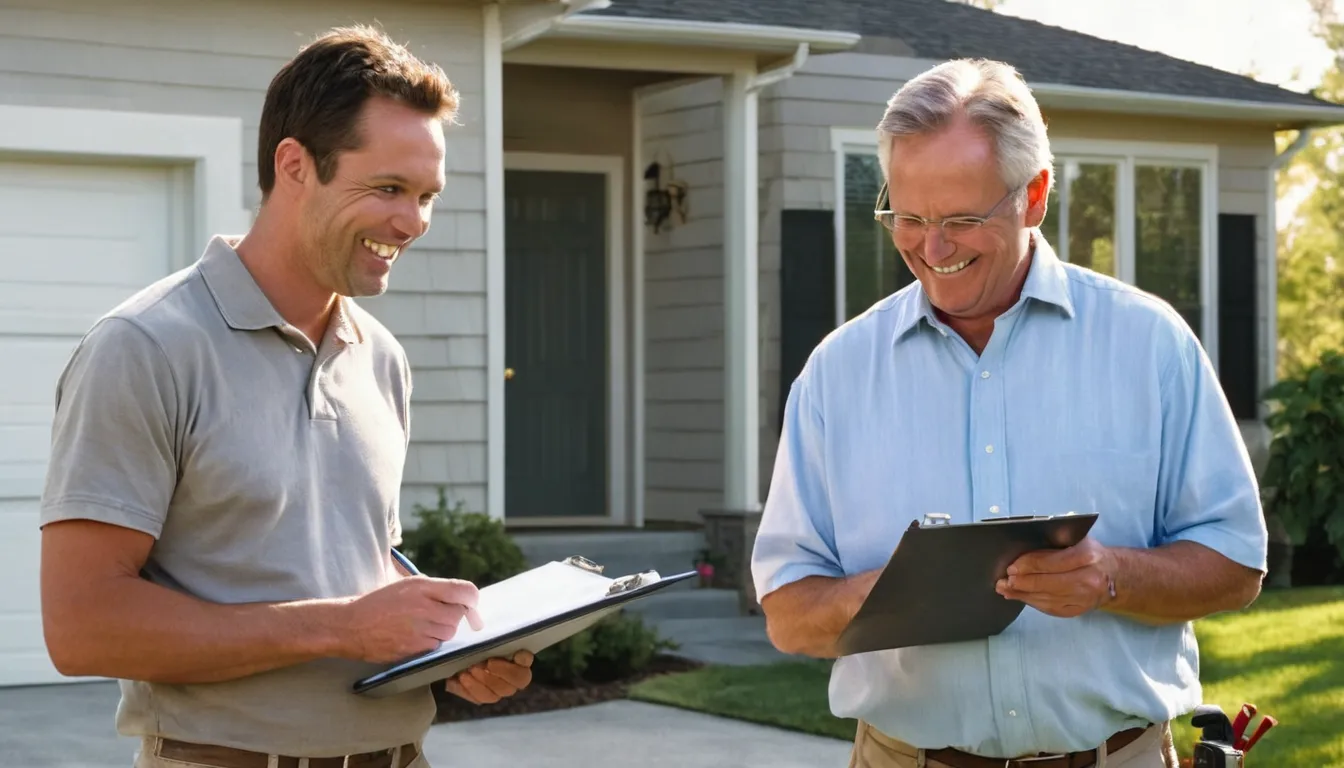 Homeowner reviewing a concrete plan with a local provider
